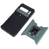 Google Pixel 8 Pro Craftsman Bakdeksel m. Magnetisk stativ, kortholder og kamskyver - Grønn