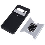 Google Pixel 8 Pro Craftsman Bakdeksel m. Magnetisk Kickstand, Kortholder &amp; Cam Slider - Sølv