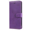 iPhone 15 Pro Leather Flip Cover m. Rem og lommebok - Lilla