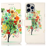 iPhone 15 Pro Leather Flip Cover m. Lommebok - Frukttre