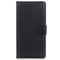 iPhone 15 Plus Litchi Leather Flip Cover m. Lommebok - Svart