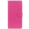 iPhone 15 Plus Litchi Leather Flip Cover m. Lommebok - Rosa