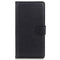 iPhone 15 Litchi Leather Flip Cover m. Lommebok - Svart