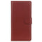 iPhone 15 Litchi Leather Flip Cover m. Lommebok - Brun