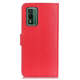 Nokia XR21 Litchi Leather Flip Cover m. Lommebok - Rød