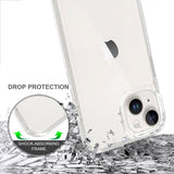 iPhone 15 Hybrid Plastik Bagside Cover - Gennemsigtig