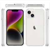 iPhone 15 Hybrid Plastik Bagside Cover - Gennemsigtig