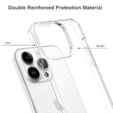 iPhone 15 Pro Hybrid Plastik Bagside Cover - Gennemsigtig