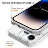 iPhone 15 Pro Hybrid Plastik Bagside Cover - Gennemsigtig