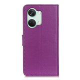 OnePlus Nord 3 (5G) Litchi Leather Flip Cover m. Lommebok - Lilla