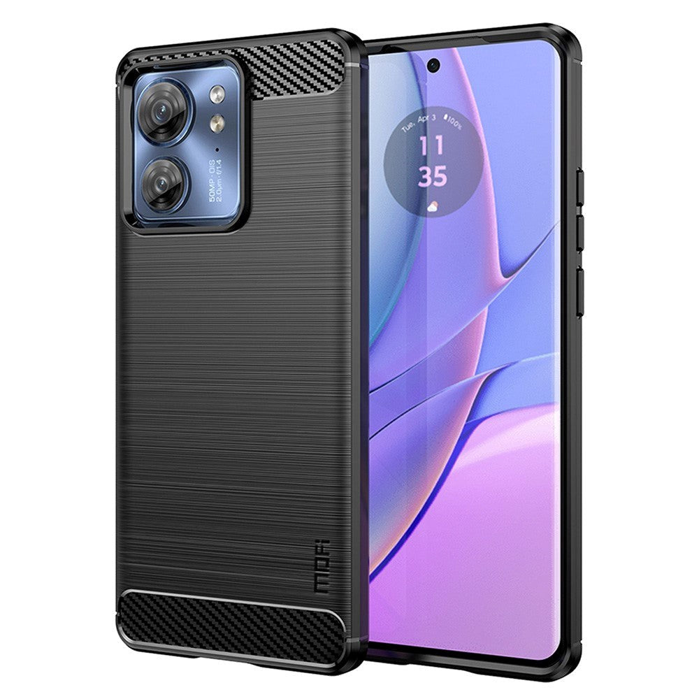 Motorola Edge 40 Børstet Carbon Bakdeksel - Svart