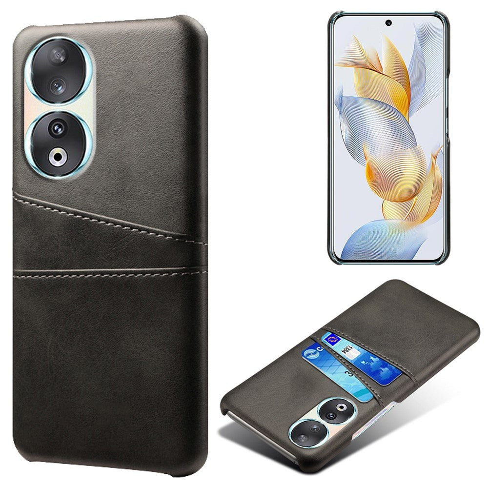 Honor 90 skinndeksel Plast bakdeksel m. Kortholder - Sort