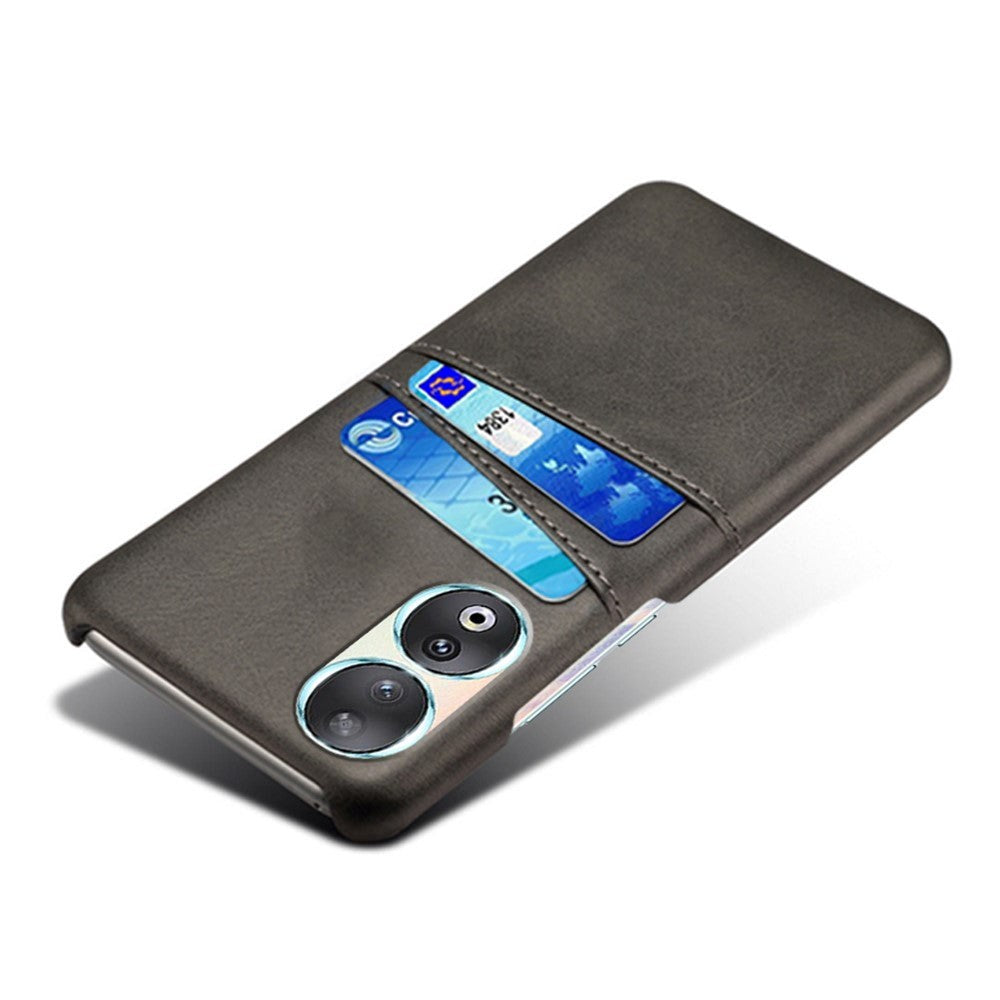 Honor 90 skinndeksel Plast bakdeksel m. Kortholder - Sort