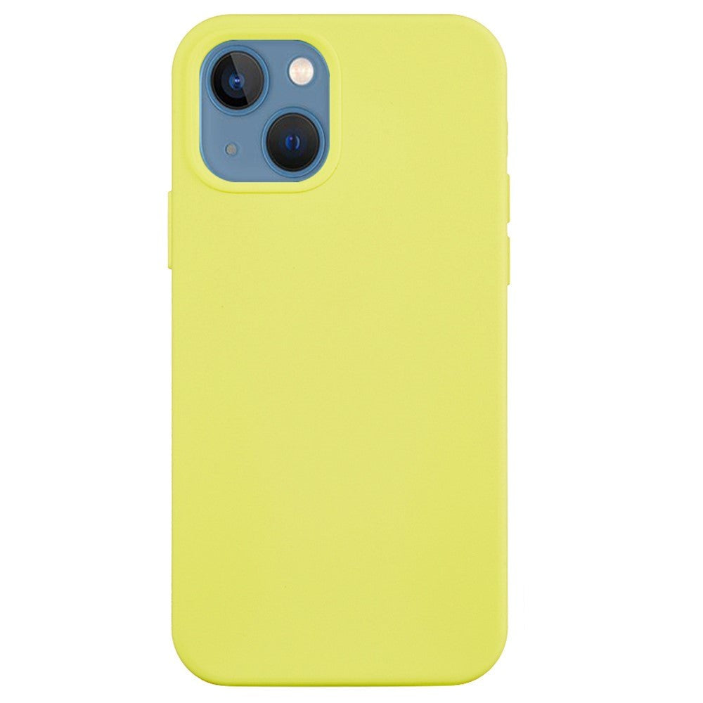 iPhone 15 Liquid Silikone Bagside Cover - Gul