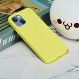 iPhone 15 Liquid Silikone Bagside Cover - Gul