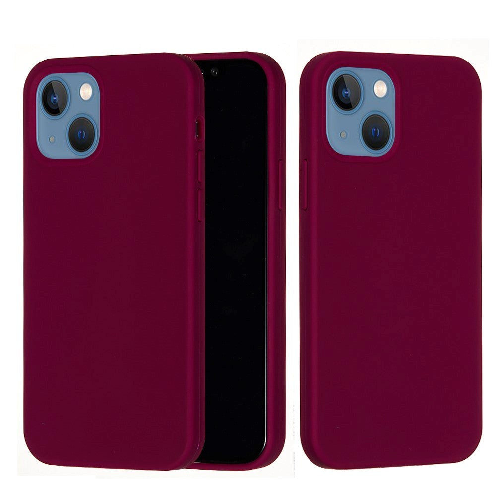 iPhone 15 Flytende Silikon Bakdeksel - Burgundy