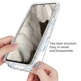 Google Pixel 8 2-i-1 hybrid plastbakdeksel – sommerfugler