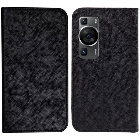 Huawei P60 Pro Leather Flip Cover m. Lommebok og stativfunksjon - svart