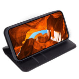 Huawei P60 Pro Leather Flip Cover m. Lommebok og stativfunksjon - svart