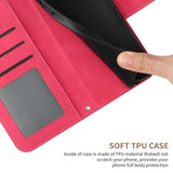 iPhone 15 Pro Leather Flip Cover m. Lommebok og stropp - Solsikkegravering - Rosa
