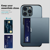 iPhone 15 Pro Craftsman Cover m. Kortholder - Mørk blå