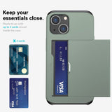 iPhone 15 Craftsman Cover m. Kortholder - Army Green