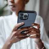 iPhone 15 Pro Max Craftsman-deksel m. Kortholder - Mørk blå