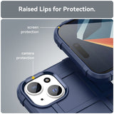 iPhone 15 Rugged Shield Series Craftsman Bakdeksel - Blå