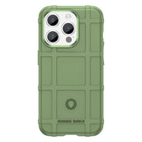 iPhone 15 Pro Rugged Shield Series Craftsman Bakdeksel - Grønn