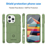 iPhone 15 Pro Rugged Shield Series Craftsman Bakdeksel - Grønn