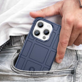 iPhone 15 Pro Max Rugged Shield Series Håndværker Bagside Cover - Mørkeblå
