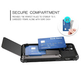 iPhone 15 Hybrid Plastic Craftsman Bakdeksel m. Kortholder - Grønn