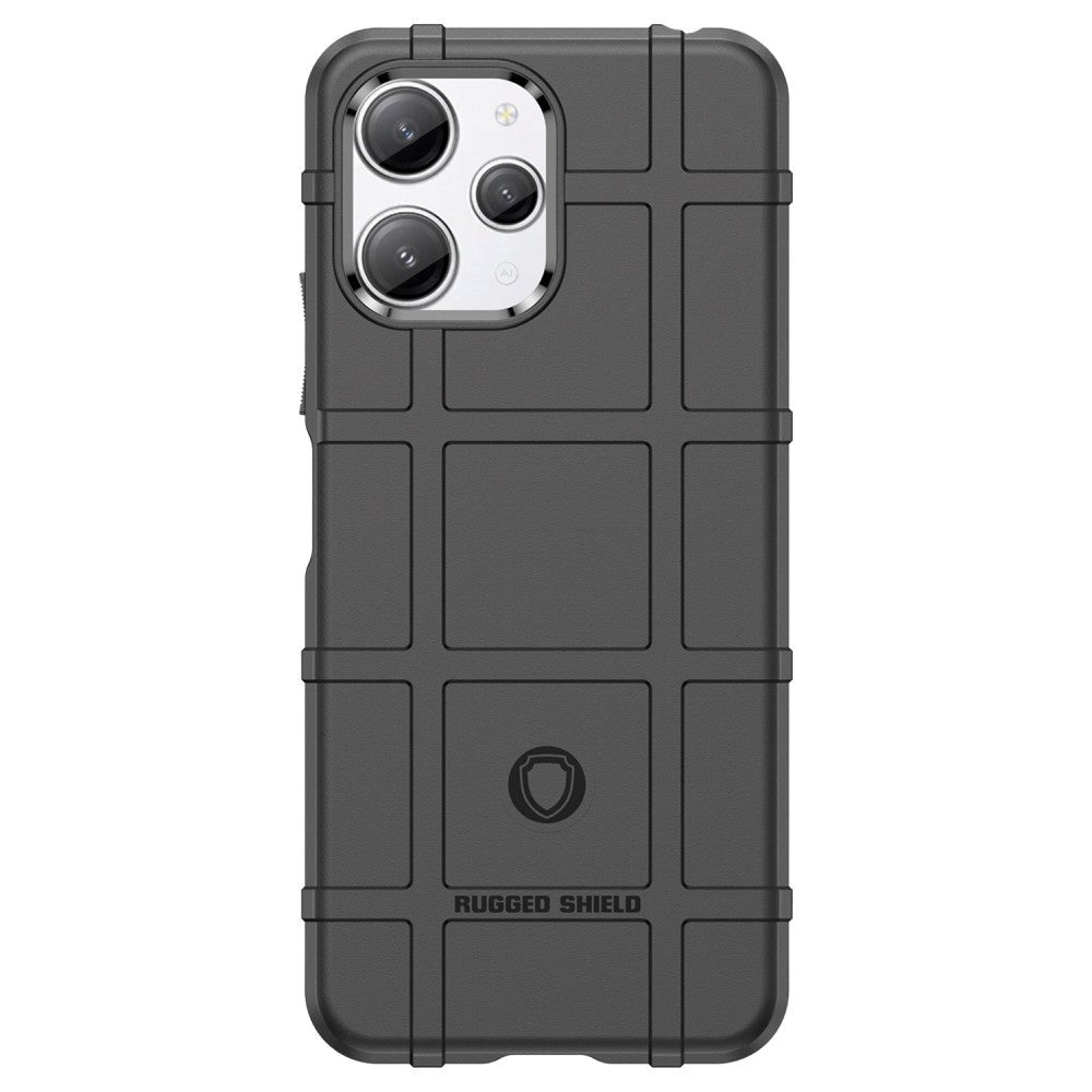Xiaomi Redmi 12 (4G) / 12 (5G) / Poco M6 Pro (5G) Rugged Shield Series Craftsman Bakdeksel - Svart