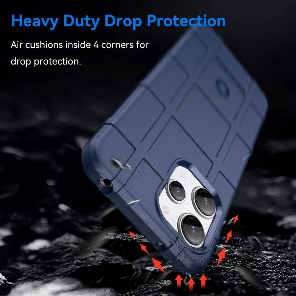 Xiaomi Redmi 12 (4G) / 12 (5G) / Poco M6 Pro (5G) Rugged Shield Series Craftsman Bakdeksel - Blå