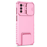 EIDERWOOD Motorola Moto G42 Craftsman Bakdeksel m. Kickstand &amp; Cam Slider - Rosa