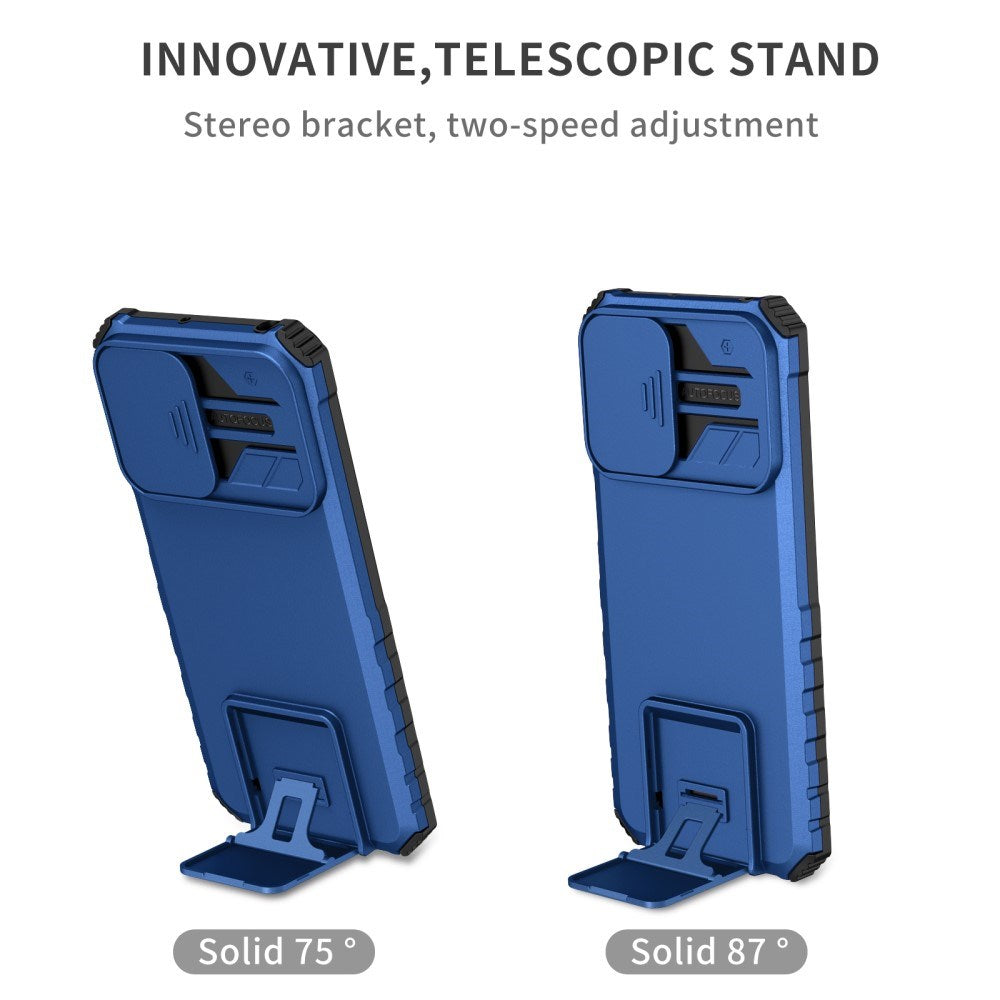 EIDERWOOD Motorola Moto G42 Håndværker Bagside Cover m. Kickstand & Cam Slider - Blå