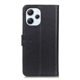 Xiaomi Redmi 12 (4G) / 12 (5G) / Poco M6 Pro (5G) Leather Flip Cover m. Lommebok &amp; Stativ - Svart
