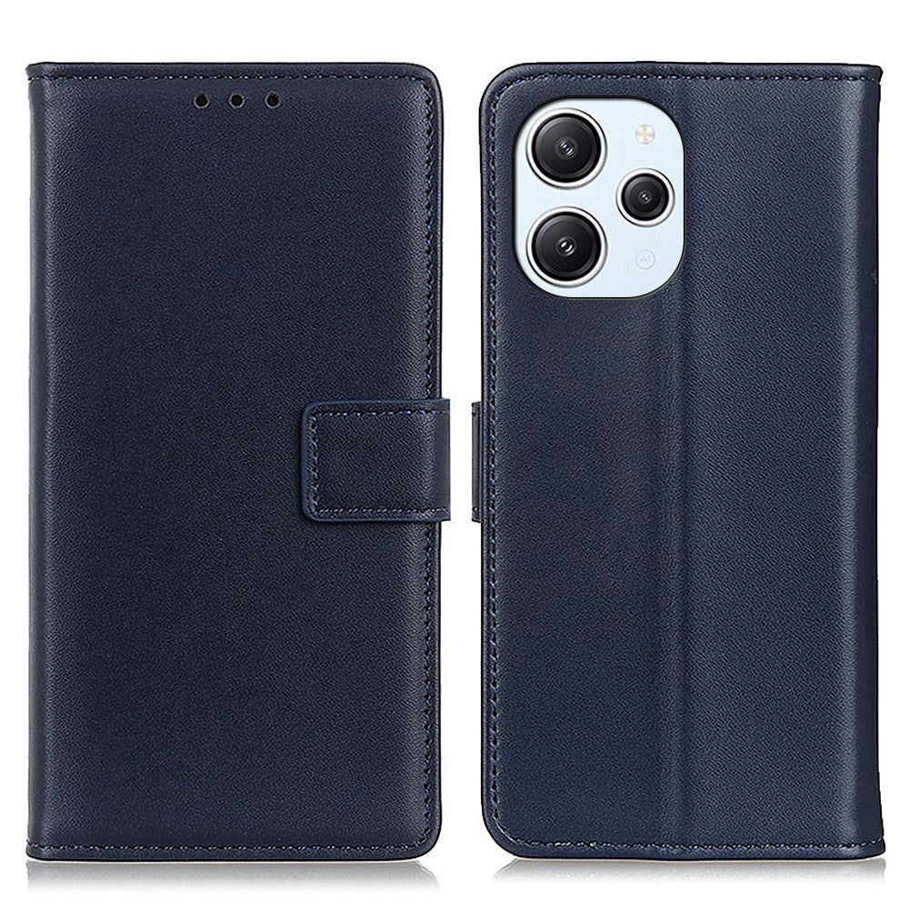 Xiaomi Redmi 12 (4G) / 12 (5G) / Poco M6 Pro (5G) Læder Flip Cover m. Pung & Kickstand - Blå