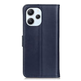 Xiaomi Redmi 12 (4G) / 12 (5G) / Poco M6 Pro (5G) Læder Flip Cover m. Pung & Kickstand - Blå