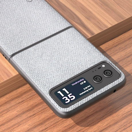 Motorola Razr 40 Ultra Rhinestone Bakdeksel - Sølv