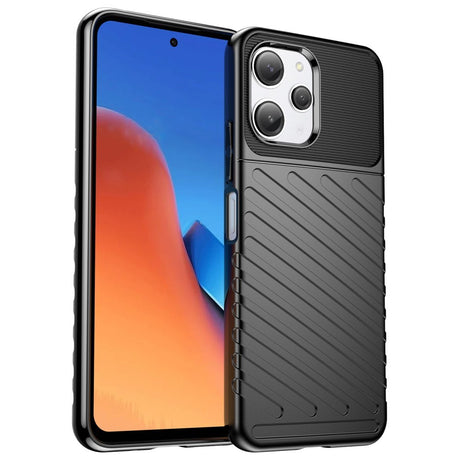 EIDERWOOD Xiaomi Redmi 12 / 12 (5G) / Poco M6 Pro (5G) Fleksibelt Plastik Bagside Cover m. Tekstur - Sort
