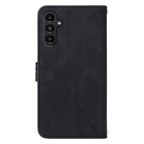 Samsung Galaxy S23 FE Leather Flip Cover m. Lommebok og skulderstropp - Svart