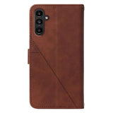Samsung Galaxy S23 FE Leather Flip Cover m. Lommebok og skulderstropp - Brun