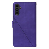 Samsung Galaxy S23 FE Leather Flip Cover m. Veske og skulderstropp - Lilla