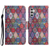 Samsung Galaxy S23 FE Leather Flip Cover m. Stropp og lommebok - Kaleidoskop