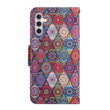 Samsung Galaxy S23 FE Leather Flip Cover m. Stropp og lommebok - Kaleidoskop