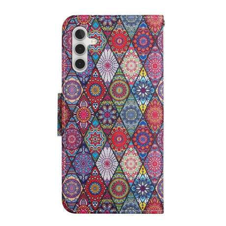 Samsung Galaxy S23 FE Leather Flip Cover m. Stropp og lommebok - Kaleidoskop