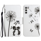 Samsung Galaxy S23 FE Læder Flip Cover m. Strop & Pung - Mælkebøtte