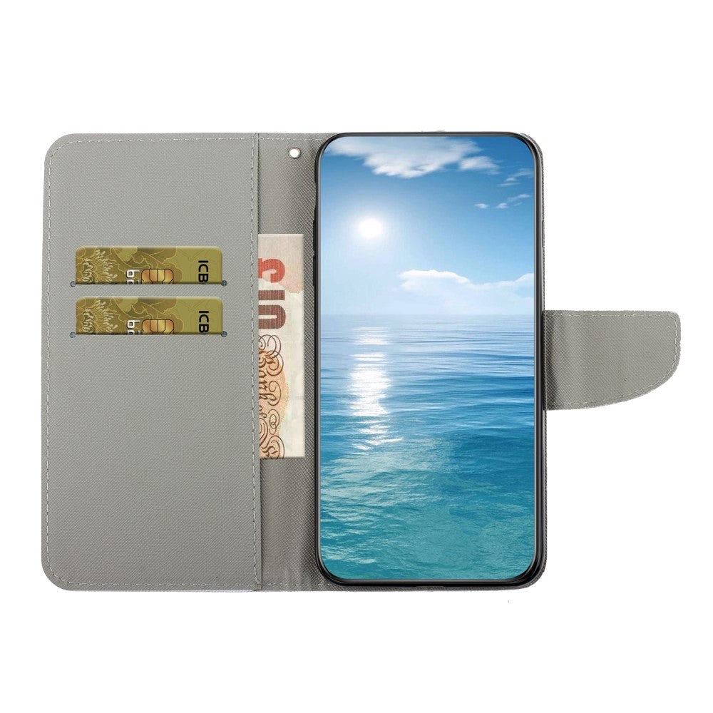 Samsung Galaxy S23 FE Læder Flip Cover m. Strop & Pung - Mælkebøtte