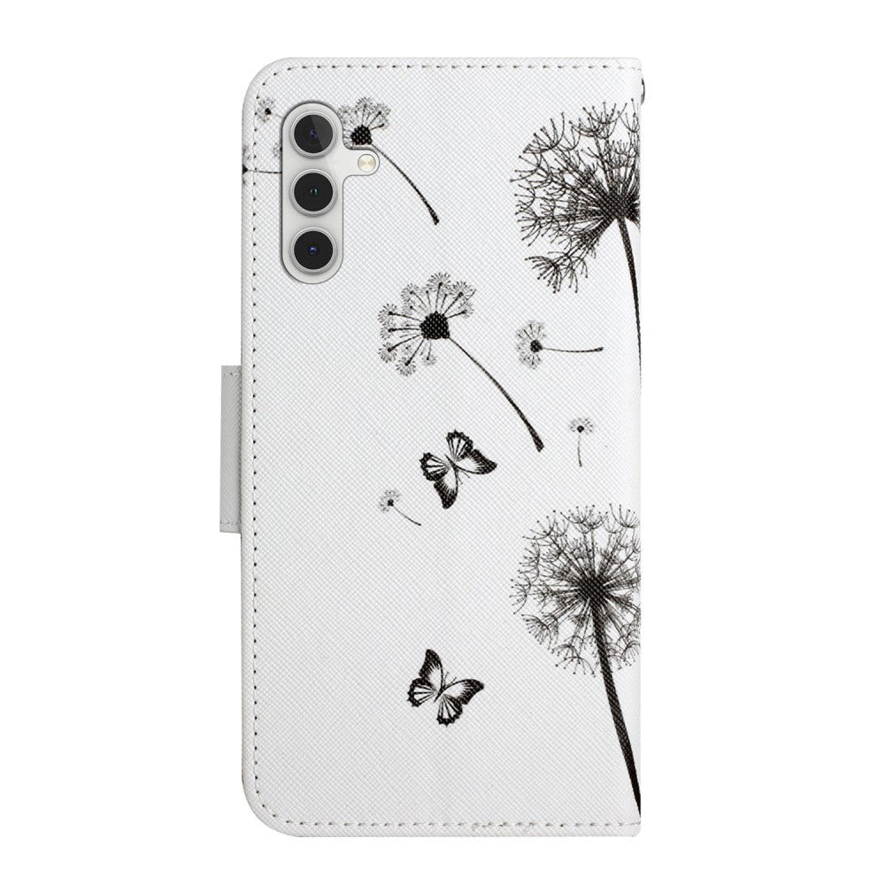Samsung Galaxy S23 FE Læder Flip Cover m. Strop & Pung - Mælkebøtte